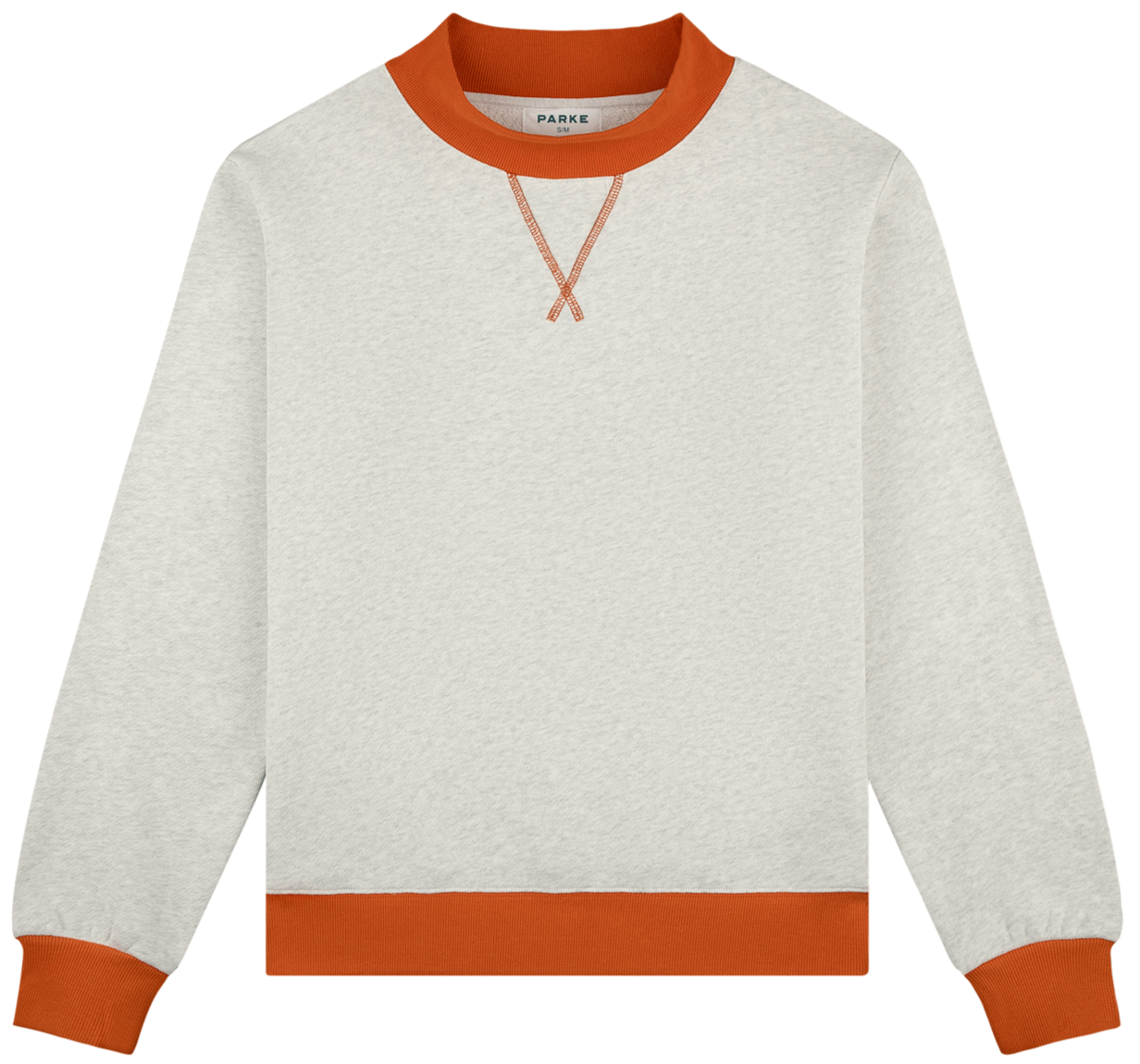 two tone classic mockneck -grey + amber