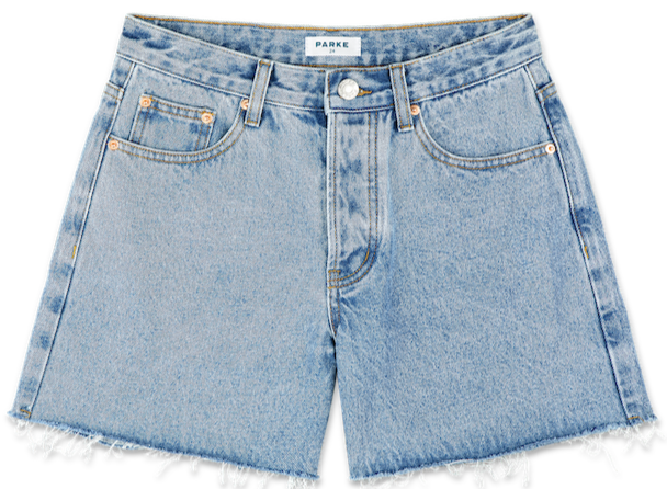 long baggy shorts flat lay -vintage wash