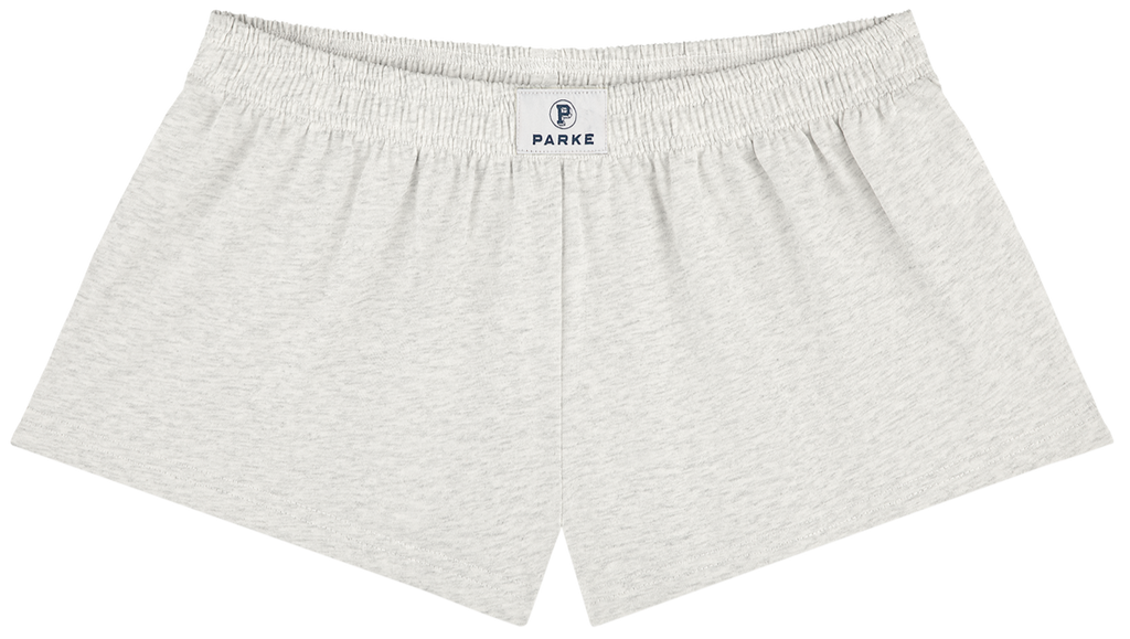 cotton boxer short flat lay -heather grey