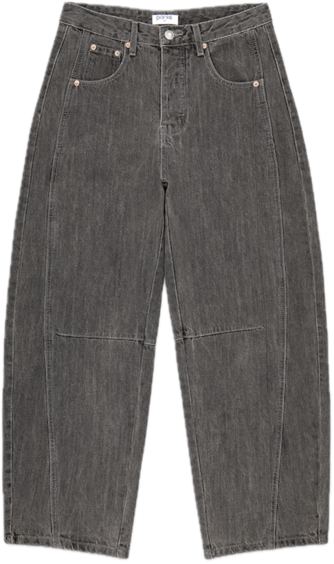 grey horseshoe jean flat lay -grey