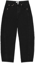 black horseshoe jean flat lay -black
