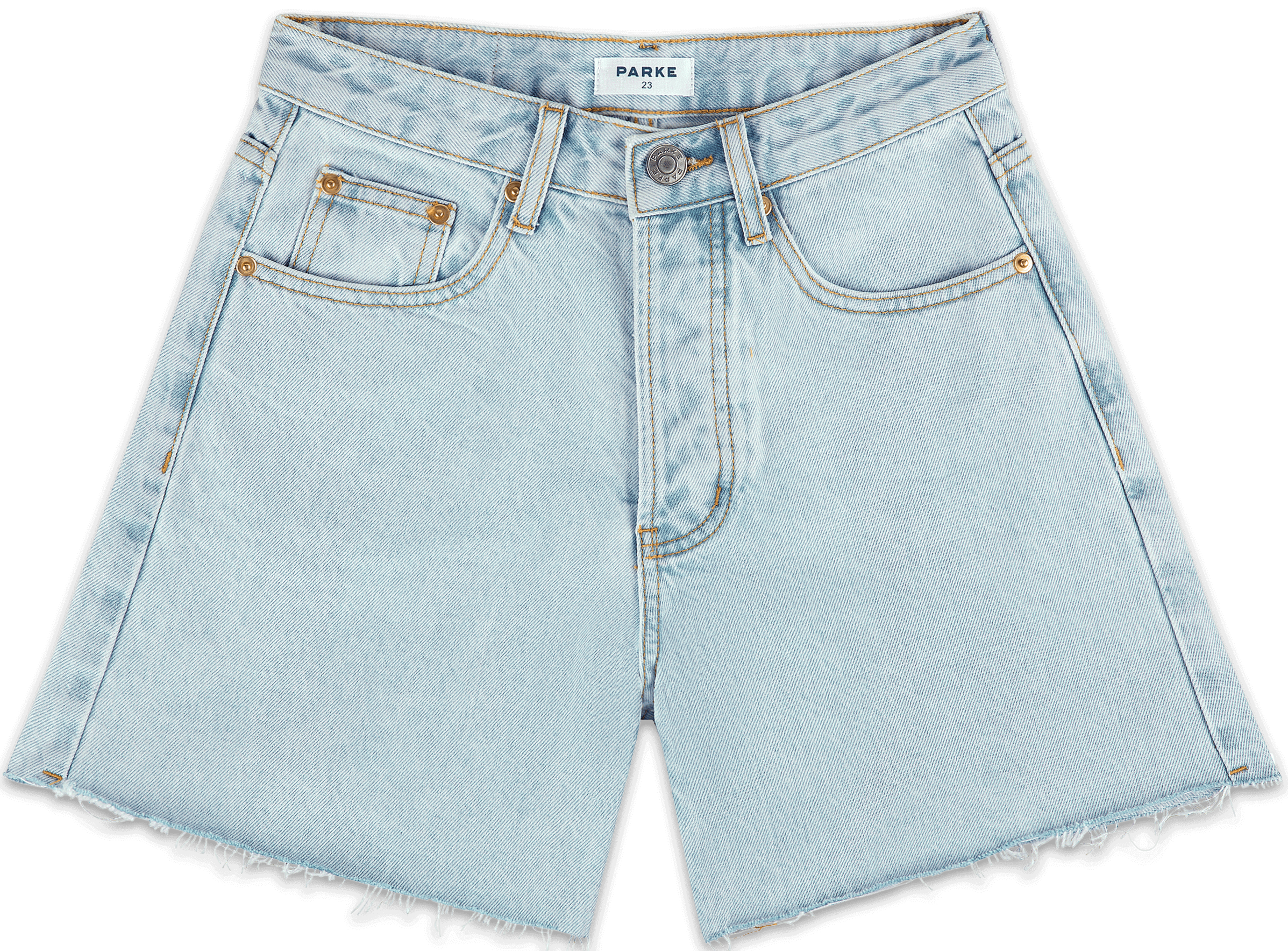 long baggy shorts flat lay -light wash