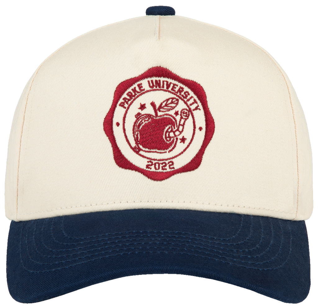 bookworm hat flat lay -navy