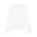 Ribbed Long Sleeve T-Shirt -white
