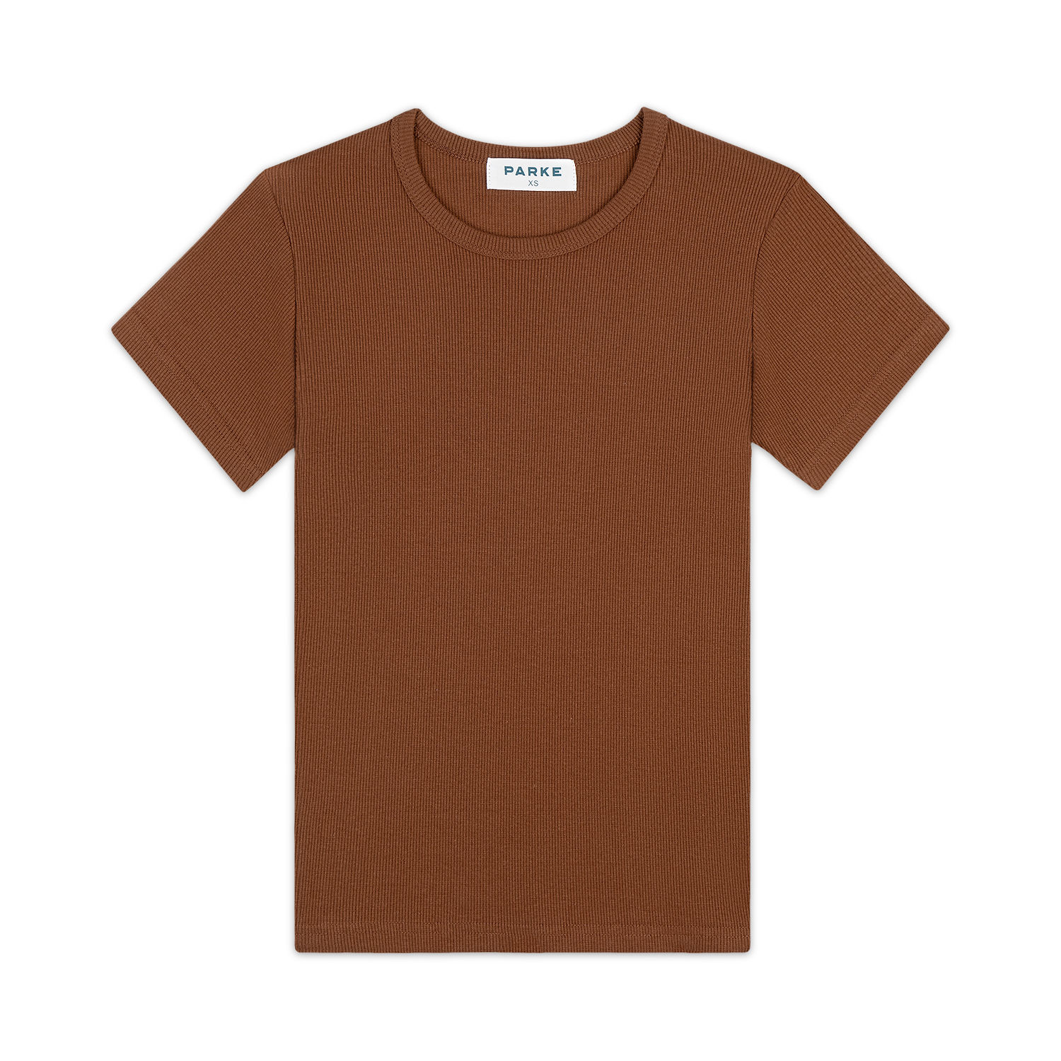 Ribbed Short Sleeve T-Shirt -mocha